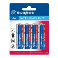 Baterie Westinghouse AA/R6 (R6P, 15D, UM3) 1,5V Super Heavy Duty, ZnCl, blistr 4ks